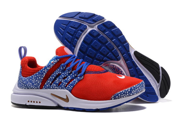 Nike Air Presto Gold Safari Hot Red Blue Shoes